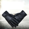 thumbnail image 4 of PMVFHDE Men's Winter PU Leather Touchscreen Gloves with Brushed Inner, Windproof Riding Ski Gloves for Cold Black，One Size, 4 of 9