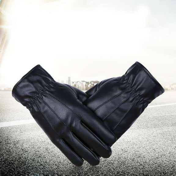 LEEy-world Gloves For Men Men's Pure Wool Knitted Gloves with Thinsulate Lining with Rib Design