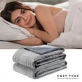 thumbnail image 2 of Posh Hasina 60"x80" Quilted Mink Velvet Weighted Blanket in Gray(25 lbs), 2 of 9