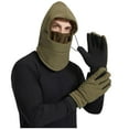 thumbnail image 3 of jobturf Balaclava Face Mask Men Waterproof Windproof Thickened Thermal Winter Hats with Gloves 2 Piece Outfits 3 in 1 Ski Cap and Glove Set, 3 of 6