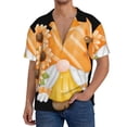 thumbnail image 1 of Fotbe Sunflower Gnomes 2 Camisa Estampada de Manga Corta para Hombre, Casual de Verano, Estilo Playero, Sin Arrugas-Large, 1 of 5
