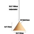 thumbnail image 6 of Minimalism Wood Pattern Metal Pendant Lamp for Kitchen Island, Cone Shape Simple Rustic Pendant Lighting for Above Sink, Pendant Light for Dining Room, Pendant Light Fixture for Over Table, 6 of 7