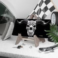thumbnail image 3 of License Plate, Flower adorned Skull Decorative Front,Personalized Stainless Steel License Plate Cover For Men Women,12.2" X 6.2", 3 of 6