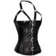 thumbnail image 2 of Hot Sexy Waist Trainer Corset Faux Leather Open Bust Steampunk Zipper Corsets And Bustiers Plus Size Underbust Corselet Body Sha, 2 of 5