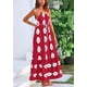 thumbnail image 3 of Vestido PRETTYGARDEN Maxi de un Hombro Vino Rojo Floral Talle M, 3 of 8