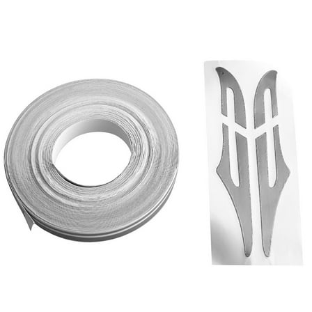 HEANUJJ Pinstripe Decals For Cars Pinstripe Tape Decal Silver PVC 1Pack