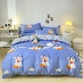 thumbnail image 1 of Strawberry Rabbit Cartoon Comforter Queen King Bedding Set Bed Sheets and Pillowcases Luxury Bedding Simple Pink Duvet Cover Set FGS, 1 of 7