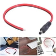 thumbnail image 2 of DC5521 Male Power Pigtail Cable 14AWG 5.5x2.1mm Bare Wire for CCTV LED Strips, 2 of 12