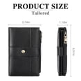thumbnail image 4 of FALAN MULE Women’s Small Leather Wallet Rfid Blocking Bifold Card Holder with 3 ID Windows, 4 of 6