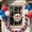 B, variant on Wooowa Patriotic Door Wall Decorative Board Sign Ideal for 4th of July Decorations Patriotic Decor Suitable for Independence Day Indoor Outdoor Home Festive Decoration