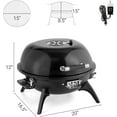 thumbnail image 2 of Electric Grill,Electric BBQ Grill with Temperature Control, Double Layer Design, 304 stainless,Portable Removable Grill Small Stove for Indoor and Outdoor BBQ,1600W (Black), 2 of 16
