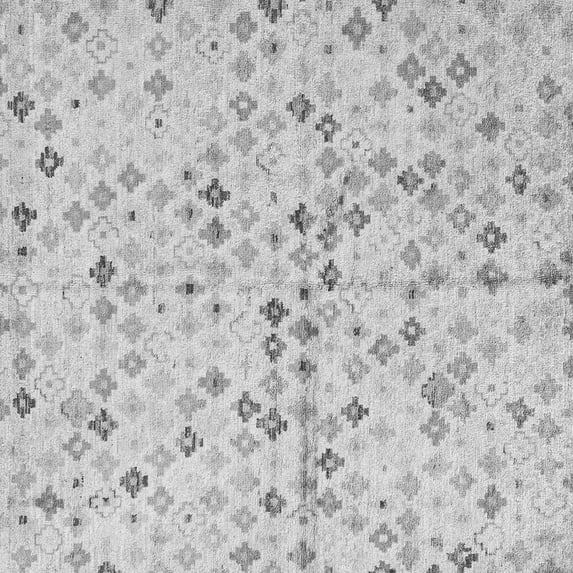 Ahgly Company Indoor Square Abstract Gray Modern Area Rugs, 3' Square