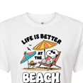 thumbnail image 3 of Peanuts - Summer Edition - Life is Better at the Beach - Juniors Cropped Cotton Blend T-Shirt, 3 of 5
