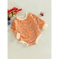 thumbnail image 3 of Qiylii Baby Girls Boys Christmas Romper, Cute Candy Cane Print Long Sleeve Round Neck One-Piece Bodysuit,0-18M, 3 of 7