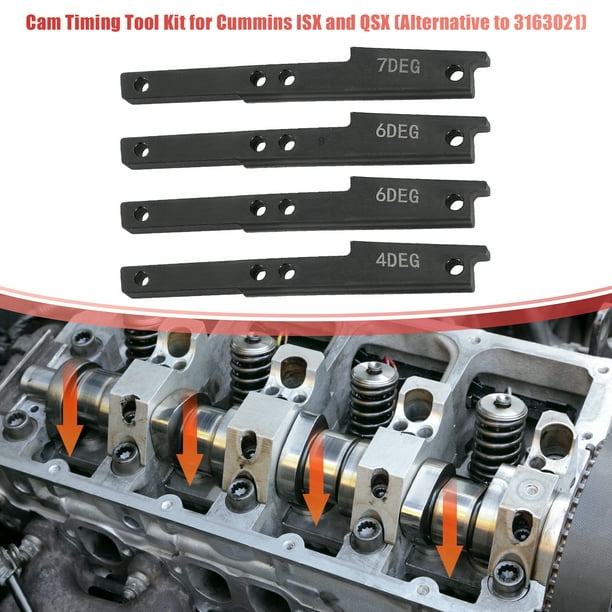 Car 3163021 Cam Timing Tool Kit 3163530 Engine Brake Adjustment Tool 7mm for Cummins ISX Engine Steel