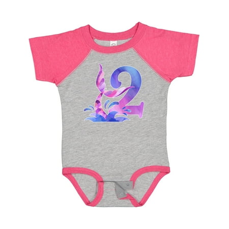 

Inktastic 2nd Birthday Mermaid Tail Gift Baby Boy or Baby Girl Bodysuit
