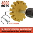 thumbnail image 2 of TCP Global Rubber Eraser Wheel, 3.5” Knobby Slotted Edge Pad with Drill Adapter - Adhesive Remover Tool, Removes Decals, Pinstripes, Stripes, Vinyl, Stickers, Graphics Removal, 2 of 5