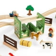 thumbnail image 6 of KidKraft Wooden Farm Train Set with 75 Pieces Included, Children's Toy Vehicle Playset, 6 of 8