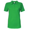 thumbnail image 2 of Gildan Softstyle Womens Short Sleeve Double Pique Polo Shirt, 2 of 3