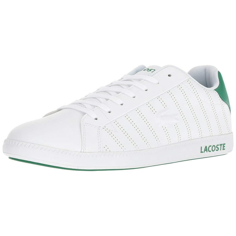 Lacoste Graduate White/Green Leather - Walmart.com