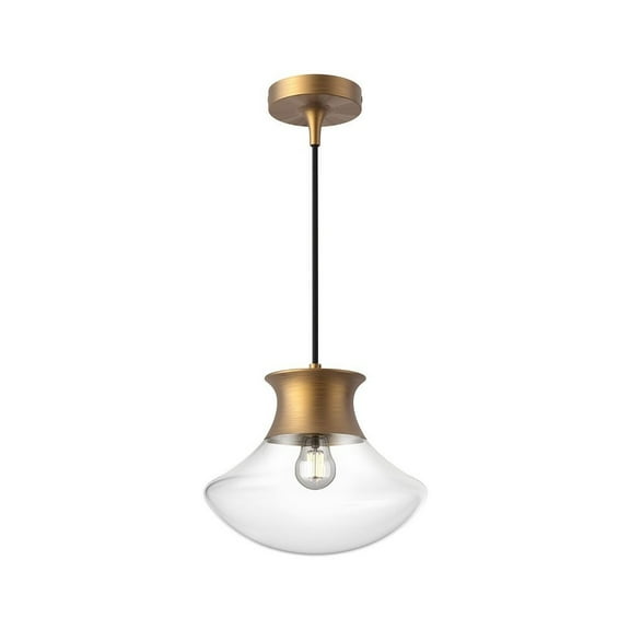 PD464012AG-Alora Lighting-Marcel - 1 Light Pendant-8.88 Inches Tall and 10.25 Inches Wide-Aged Gold Finish    -Traditional Installation