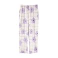 thumbnail image 3 of Cotton Women Pajama Set 2 Pcs Short Sleeve Pullover Top Sleepwear Long PJ Pants, 3 of 7