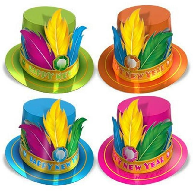 Beistle 80038-25 Rio Hi-Hats&44; Couleur Assortie - Taille Unique - Pack de 25