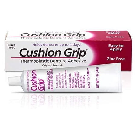 Cushion Grip: Thermoplastic Denture Adhesive, 1 oz