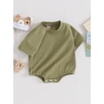 thumbnail image 2 of Bagilaanoe Newborn Baby Girl Boy Rompers Short Sleeve Bodysuits 3M 6M 12M 18M Infant Casual One Piece Short Jumpsuit, 2 of 8