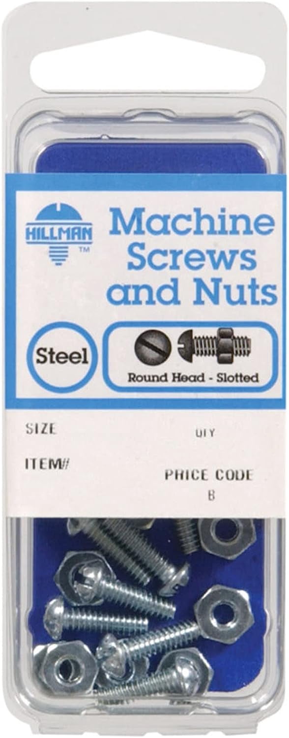 Hillman Machine Screws Combination/Phillips/Slotted Round Head Pack of 10