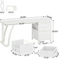 thumbnail image 2 of Tribesigns Computer Desk with 3 Drawers, 59-Inch PC Desk with Reversible Drawers, 2 of 5