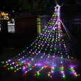 thumbnail image 3 of Decoración navideña Luces de cadena de estrellas al aire libre, luces para copas de árbol de Navidad de 16.4 pies 317 LED 8 modos de memoria con estrella iluminada de 14 "para Halloween Navidad Año, 3 of 7