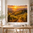 thumbnail image 4 of Tuscan Vineyard Sunset Landscape with Cypress Trees and Villa, Romantic Vintage for Nature Lovers, Pastoral Wall Art Decor, Anniversary Gift, Tapestry Wall Hanging for Bedroom and Living Room, 4 of 6