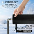 thumbnail image 5 of Outdoor Faucet Covers for Winter, 7.8 x 19.7in Hose Bib Covers for Winter, Sprinkler Freeze Protector Reusable Thicker Waterproof Insulated Spigot Cover, Yard Antifreeze Long Water Socks, Black, 5 of 7