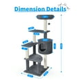 thumbnail image 2 of Vibrant Life Medium Cat Tree Tower with Scratching Post and Cozy Condo, Gray, 2 of 9