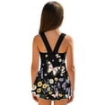 thumbnail image 2 of Uourmeti Girls' Floral & Butterfly Print Skirted One-Piece Swimsuit - Quick Dry, Stretchy Swim Dress for Beach, Pool & Summer Vacations, 2 of 8