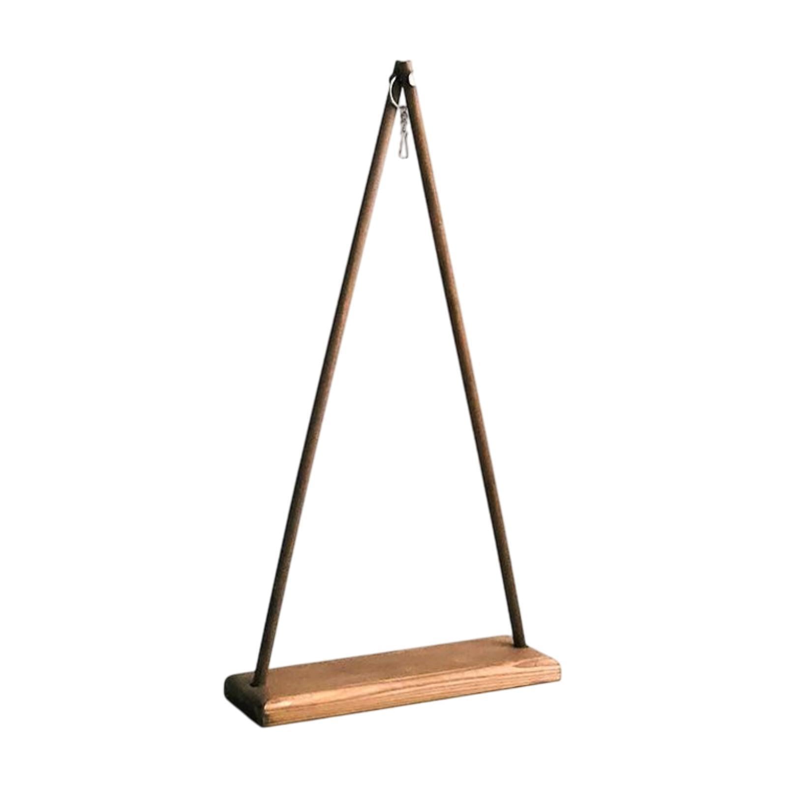 oshhni Wind Chime Stand 19.3 inch Solid Wood Display Rack for Light Tabletop Inside