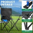 thumbnail image 4 of 4 Pack Folding Camping Chairs for Adults,Foldable Portable Beach Chairs with Carry Bag & Cup Holder, Compact Design for Camping,Beach, Picnics,and Fishing Supports 300LBS（Black）, 4 of 8