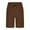 Coffee, variant on Men's Shorts Summer Casual Fashion Solid Shorts With Pocket Elastic Waist Shoort Pants