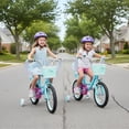 thumbnail image 3 of Hykolity 16 inch Girls Bike Princess Bicycle for Age 4-7 Years Old Rider Height 41-53 inch includes Training Wheel Basket Doll Seat Aqua Blue, 3 of 10