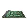 thumbnail image 2 of Ahgly Company Indoor Square Oriental Turquoise Blue Industrial Area Rugs, 4' Square, 2 of 4