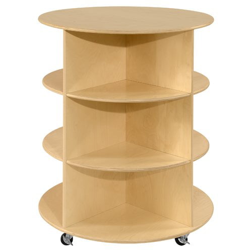 Wood Designs Circular Double Sided 9, Two Sided Shelving Unit