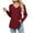 Wine, variant on Guluxicc T-Shirts for Women V-Neck Long Sleeve Loose Fit Shirts Casual Soft Comfy Pullover Tops