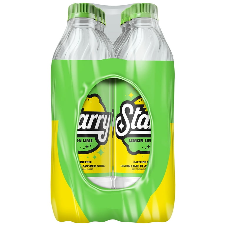 Starry Lemon Lime Soda Pop, 16.9 fl oz, 6 Pack Bottles