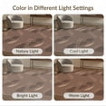 thumbnail image 7 of ODIKA 4'x6' Brown Taupe Modern Geometric Abstract Washable Area Rug Contemporary Minimalist Stepped Motif with Curved Pet Friendly, Non-Shedding for Bedroom, Reading Nook, 7 of 7