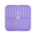 thumbnail image 2 of 8 Inch Dog Lick Pad with 48 Suction Cups Silicone Slow Feeder Mat for Anxiety Relief during Bathing and Grooming, Purple, 2 of 7