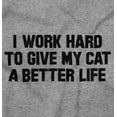 thumbnail image 2 of Work Hard for My Cat Pet Parent Funny Plus Size Long Sleeve Graphic Tee Shirt Brisco Brands 3X, 2 of 3