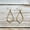 Gold, variant on Classic Hammered Teardrop Frame Earrings for Women Minimalist Boutique Jewelry