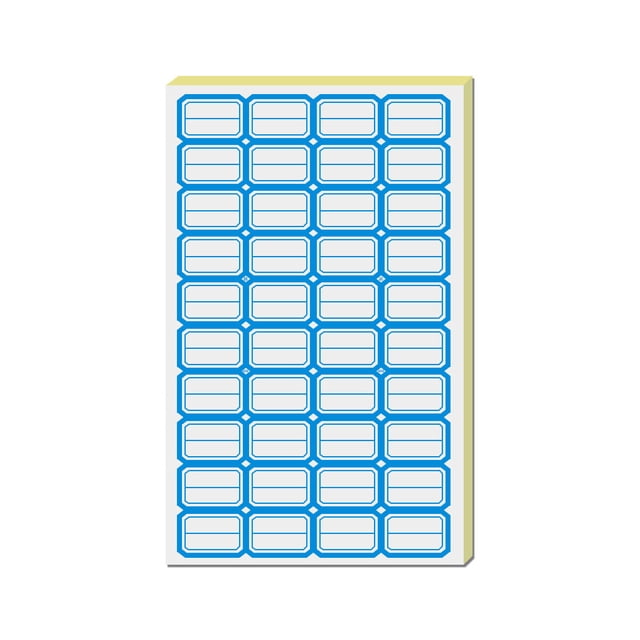 Moyic 50 unids/bolsa de etiquetas adhesivas para condimentos de azúcar, sal y especias, cajas para el hogar, etiquetas adhesivas, herramienta de Carpetas de archivos Azul