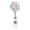 Light Blue, variant on Retractable Flower Badge Holder For Nurse, 3D Cartoon Flora Chest Card Clip With Easy Pull Buckle